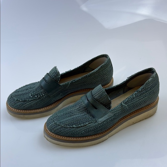 Laura Bellariva Blue-Green Woven Leather Loafers - Size 36 - N279-29 - Picture 3 of 8